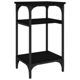 Side Table Black 35x30x60 cm Engineered Wood - Front View