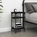 Side Table Black 35x30x60 cm Engineered Wood - Side View