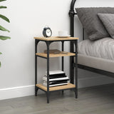Side Table Sonoma Oak 35x30x60 cm Engineered Wood - Side View