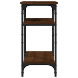 Side Table Brown Oak 35x30x60 cm Engineered Wood - Rear View