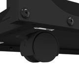 Side Table with Wheels Black 50x35x55.5cm Engineered Wood - Low Angle