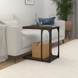 Side Table Brown Oak 50x35x52 cm Engineered Wood - Side View