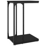 Side Table Black 40x30x60 cm Engineered Wood - Front View