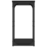 Side Table Black 40x30x60 cm Engineered Wood - Rear View