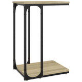 Side Table Sonoma Oak 40x30x60 cm Engineered Wood - Front View