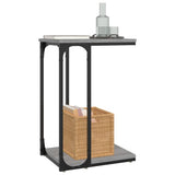 Side Table Grey Sonoma 40x30x60 cm Engineered Wood - Rear View