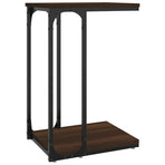 Side Table Brown Oak 40x30x60 cm Engineered Wood
