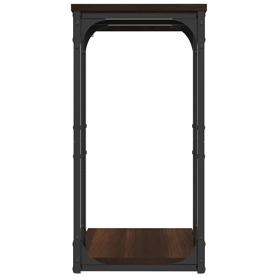 Side Table Brown Oak 40x30x60 cm Engineered Wood
