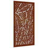Garden Wall Decoration 105x55 cm Corten Steel Leaf Design
