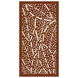 Garden Wall Decoration 105x55 cm Corten Steel Leaf Design
