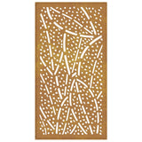 Garden Wall Decoration 105x55 cm Corten Steel Leaf Design - 45-Degree Angle