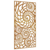 Garden Wall Decoration 105x55 cm Corten Steel Shell Design - Front View