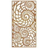 Garden Wall Decoration 105x55 cm Corten Steel Shell Design - Top-Down View