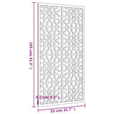Garden Wall Decoration 105x55 cm Corten Steel Moorish Design - Low Angle