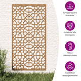 Garden Wall Decoration 105x55 cm Corten Steel Moorish Design