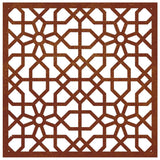 Garden Wall Decoration 55x55 cm Corten Steel Moorish Design - 45-Degree Angle