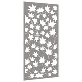 Garden Wall Decoration 105x55 cm Corten Steel Maple Leaf Design - Side View