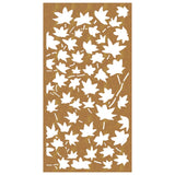 Garden Wall Decoration 105x55 cm Corten Steel Maple Leaf Design - Top-Down View
