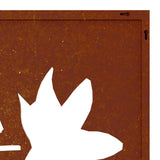 Garden Wall Decoration 105x55 cm Corten Steel Maple Leaf Design - Close-Up Angle