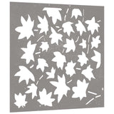 Garden Wall Decoration 55x55 cm Corten Steel Maple Leaf Design - Side View