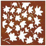 Garden Wall Decoration 55x55 cm Corten Steel Maple Leaf Design - 45-Degree Angle