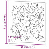 Garden Wall Decoration 55x55 cm Corten Steel Maple Leaf Design