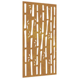 Garden Wall Decoration 105x55 cm Corten Steel Bamboo Design