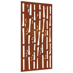 Garden Wall Decoration 105x55 cm Corten Steel Bamboo Design