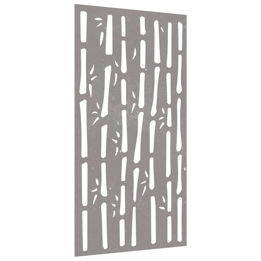 Garden Wall Decoration 105x55 cm Corten Steel Bamboo Design