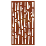 Garden Wall Decoration 105x55 cm Corten Steel Bamboo Design