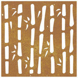 Garden Wall Decoration 55x55 cm Corten Steel Bamboo Design