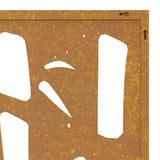 Garden Wall Decoration 55x55 cm Corten Steel Bamboo Design