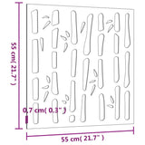 Garden Wall Decoration 55x55 cm Corten Steel Bamboo Design - Low Angle