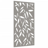 Garden Wall Decoration 105x55 cm Corten Steel Bamboo Leaf Design