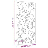 Garden Wall Decoration 105x55 cm Corten Steel Bamboo Leaf Design - Extra Image