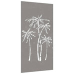 Garden Wall Decoration 105x55 cm Corten Steel Palm Tree Design
