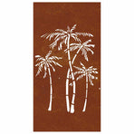 Garden Wall Decoration 105x55 cm Corten Steel Palm Tree Design