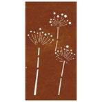 Garden Wall Decoration 105x55 cm Corten Steel Flower Design