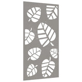 Garden Wall Decoration 105x55 cm Corten Steel Leaf Design - Side View