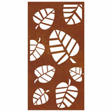 Garden Wall Decoration 105x55 cm Corten Steel Leaf Design - Top-Down View