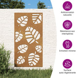 Garden Wall Decoration 105x55 cm Corten Steel Leaf Design
