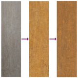 Garden Wall Decorations 2pcs 105x55cm Corten Steel Flower Design - Rear View