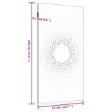 Garden Wall Decoration 105x55 cm Corten Steel Sun Design - Extra Image