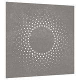 Garden Wall Decoration 55x55 cm Corten Steel Sun Design - Side View