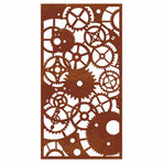 Garden Wall Decoration 105x55 cm Corten Steel Gear Wheel Design