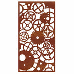 Garden Wall Decoration 105x55 cm Corten Steel Gear Wheel Design