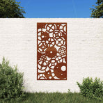 Garden Wall Decoration 105x55 cm Corten Steel Gear Wheel Design
