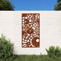 Garden Wall Decoration 105x55 cm Corten Steel Gear Wheel Design
