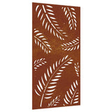 Garden Wall Decoration 105x55 cm Corten Steel Leaf Design