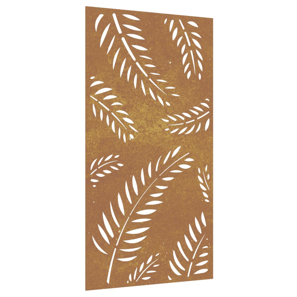 Garden Wall Decoration 105x55 cm Corten Steel Leaf Design